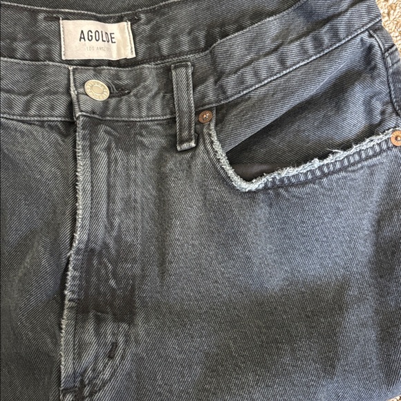 Agolde Black Wash Balloon (Barrel) High-Rise Jean Size 29 - Picture 10 of 10